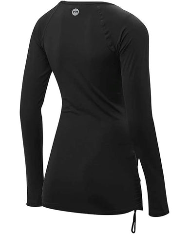 WOMEN’S BLACK BELIZE LONG SLEEVE RASHGUARD TYR