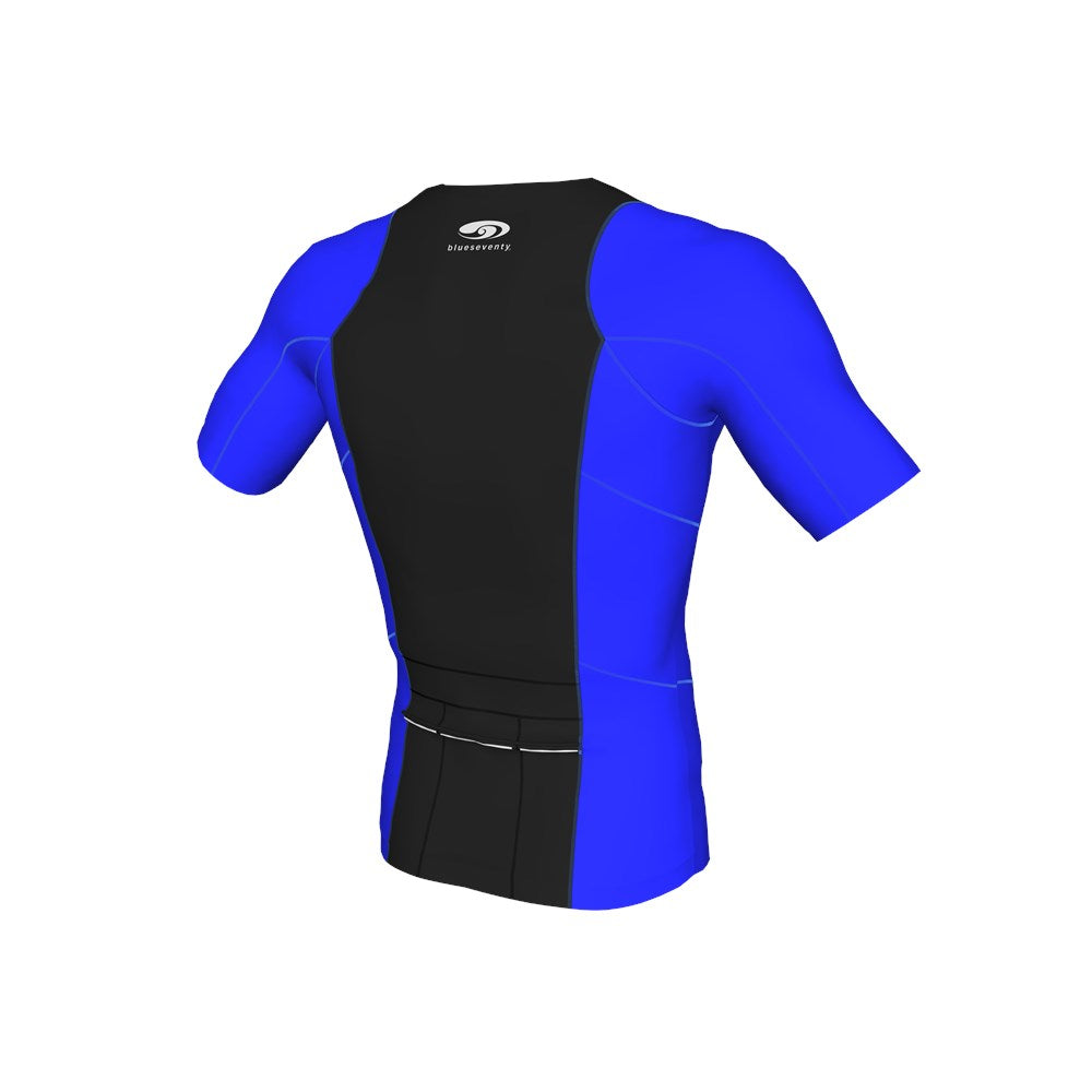 BLUE70 TX1000 MENS 2019 TRI TOP SHORT SLEEVED - BLACK/ROYAL