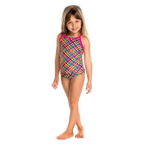 TODDLER GIRLS BASKET CASE TANKINI & BRIEF FUNKITA