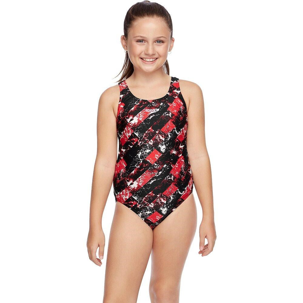 SCHOOL COLOURS BLACK-RED WAVE SPEEDO