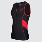 ZONE3 MENS ACTIVATE PLUS TRI TOP - BLACK/RED