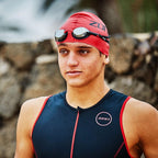 ZONE3 MENS ACTIVATE PLUS TRI TOP - BLACK/RED