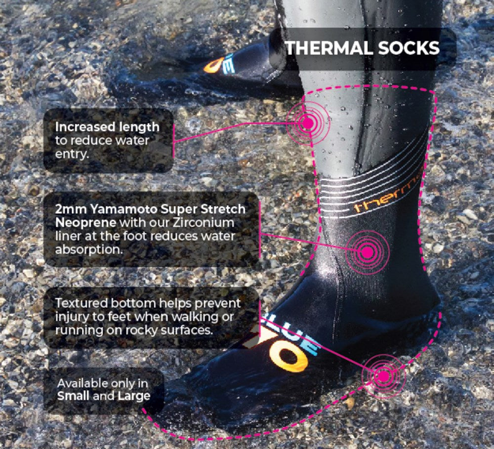BLUE70 THERMAL SWIM SOCKS - BLACK