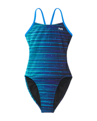 TYR Girls' Speedwarp Cutoutfit Swimsuit - Blue