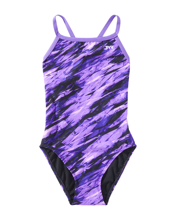 TYR Girls' Vitric Diamondfit Swimsuit - Purple