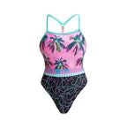 FUNKITA TWISTED STRAP ONE PIECE SWIMSUIT - TWILIGHT SESSION