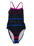 MOJO WOMENS LOVE DIAMONDS SUN BACK ONE PIECE SWIMSUIT