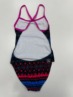 MOJO WOMENS LOVE DIAMONDS SUN BACK ONE PIECE SWIMSUIT