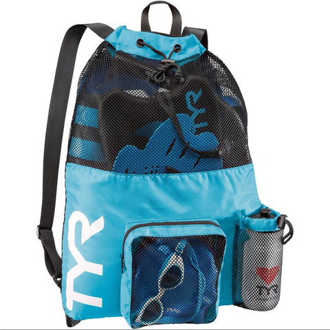 BIG MESH MUMMY BACKPACK BLUE