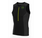 ZONE3 MENS AQUAFLO PLUS SLEEVELESS TRI TOP - BLACK/GREEN