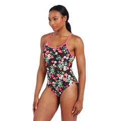 WOMENS STARBACK ONE PIECE FLOWER SURGE PRINT ZOGGS