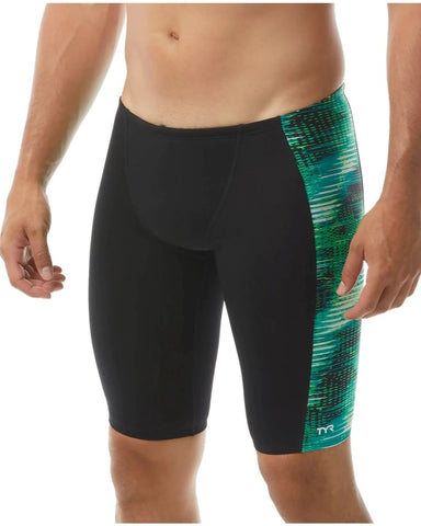 MENS SURGE JAMMER BLACK/GREEN TYR