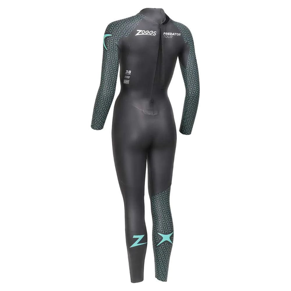 ZOGGS PREDATOR TOUR MENS SWIMMING & TRIATHLON WETSUIT - BLACK/TEAL