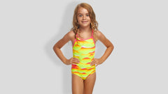 TODDLER GIRLS PRINTED ONE PIECE CUSTARD TART FUNKITA