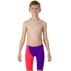 BOYS ENDURANCE+ HIGH WAIST JAMMER ROYAL PURPLE/RED SPEEDO