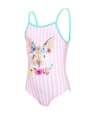 TODDLER GIRLS TROPICAL BUNNY U BACK ONE PIECE ZOGGS