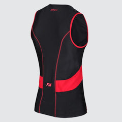 MENS ACTIVATE PLUS TRI TOP BLK RED ZONE3