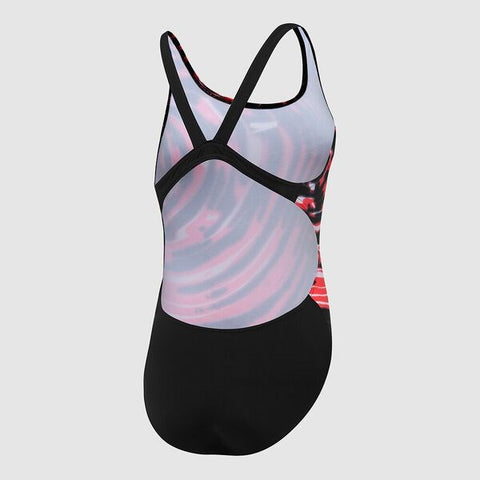 SCHOOL COLOURS LEADERBACK BLACK/RED ONE PIECE SPEEDO