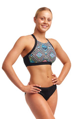 LADIES WEAVE PLEASE HI LIGHT SWIM TOP