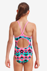 GIRL'S SQUARE STARE DIAMOND BACK ONE PIECE