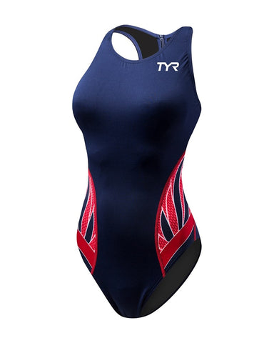 WOMENS PHOENIX SPLICE DESTROYER WATERPOLO NAVY/RED TYR