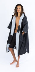 UNISEX BLACK/GREY SHORT SLEEVE DRYROBE