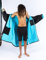 UNISEX BLACK/BLUE LONG SLEEVE DRYROBE